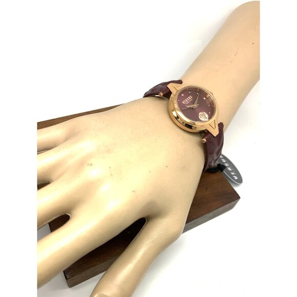 Versus by Versace Women's Watch VSPVN0520 Forlanini Rose Gold Burgundy Leather - Picture 5 of 14